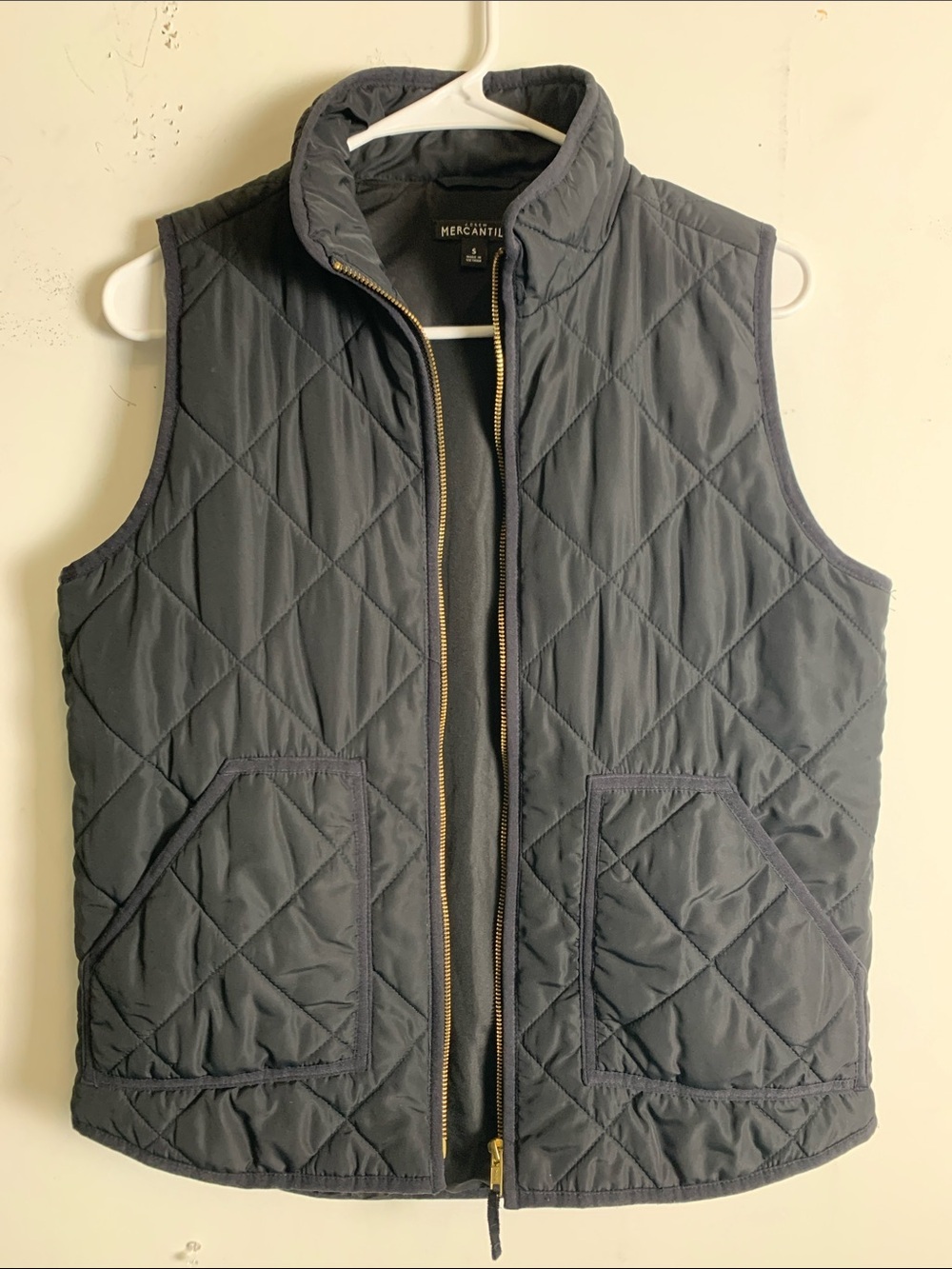 J. Crew Quilted Vest in Charcoal